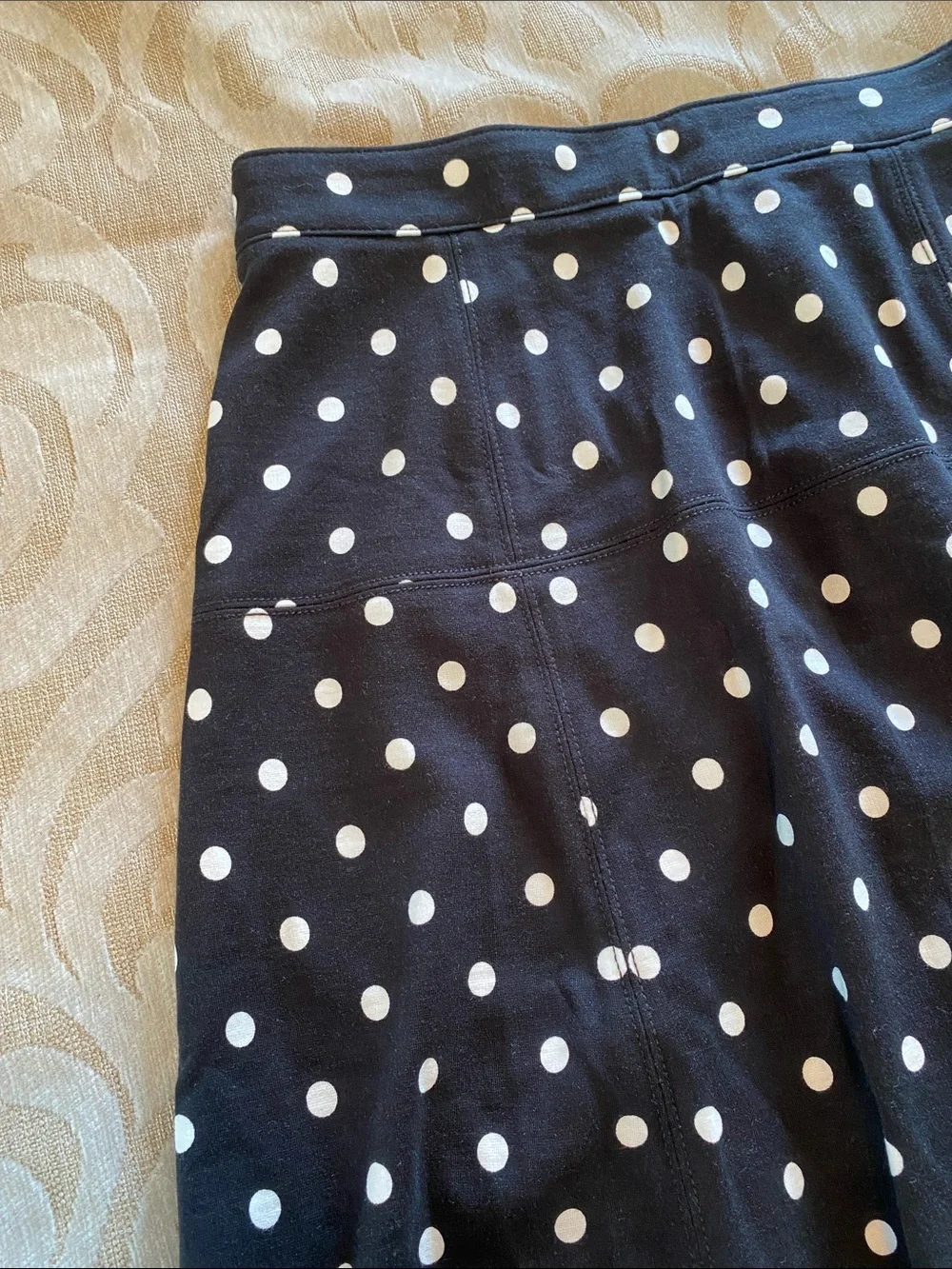 Ann Taylor Factory Polka Dot Skater Skirt Size 6 Parisian Chic